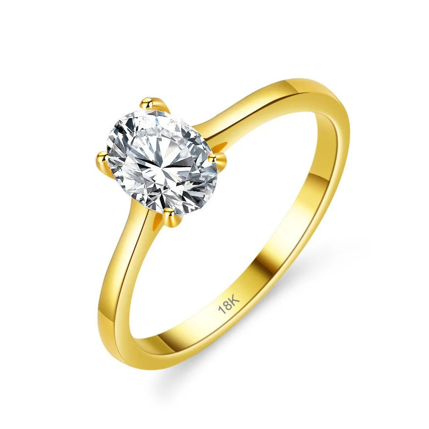 Lumira 18K Gold Unisex Oval-Shaped Women's Ring with 1-Carat Moissanite Fashion Wedding Party Charm Jewelry
Lumira 18K Gold Unisex Oval-Shaped Women's Ring with 1-Carat Moissanite Fashion Wedding Party Charm Jewelry