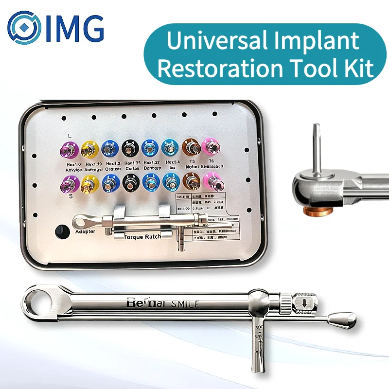 High Quality Universal Dental Screwdriver Tool Box Implant Abutment Screwdriver Multi-Function Dental Wrench Restoration Tools
High Quality Universal Dental Screwdriver Tool Box Implant Abutment Screwdriver Multi-Function Dental Wrench Restoration Tools
