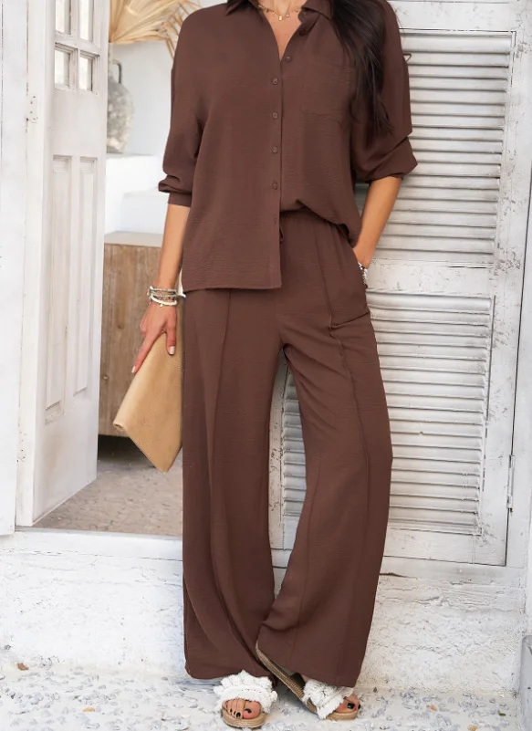 New Fashion 2025 Casual 2 Piece Sets Womens Outfits Vacation Leisure Style Solid Color Pants Set Womens Clothing Outfits
New Fashion 2025 Casual 2 Piece Sets Womens Outfits Vacation Leisure Style Solid Color Pants Set Womens Clothing Outfits