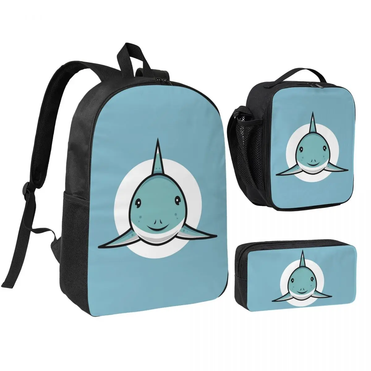Cute Shark Backpack Boys Girls BookBag School Bag Shoulder Bags 3ps Insulated Lunch Bag Pencil Case
Cute Shark Backpack Boys Girls BookBag School Bag Shoulder Bags 3ps Insulated Lunch Bag Pencil Case