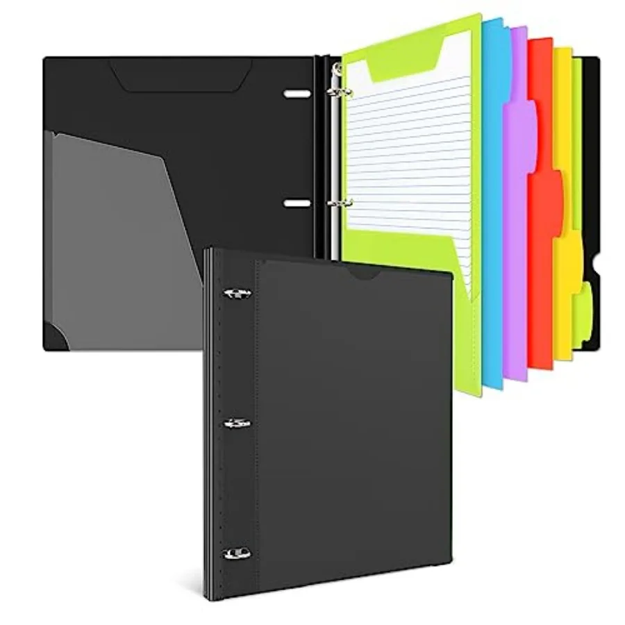 All-in-one Telescoping Binder Notebook, Refillable 3 Ring Notebook Binder with 1 Plastic Movable Pocket Folder, 5 Plastic Subje
All-in-one Telescoping Binder Notebook, Refillable 3 Ring Notebook Binder with 1 Plastic Movable Pocket Folder, 5 Plastic Subje