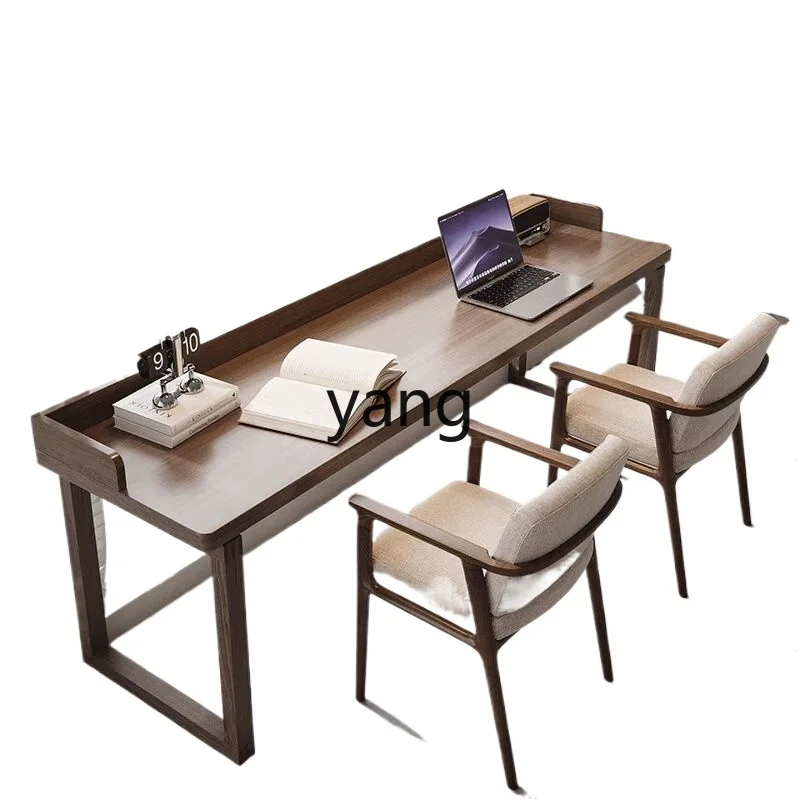 yjq simple all solid wood double strip office desk rectangular work office computer table and chair combination
yjq simple all solid wood double strip office desk rectangular work office computer table and chair combination