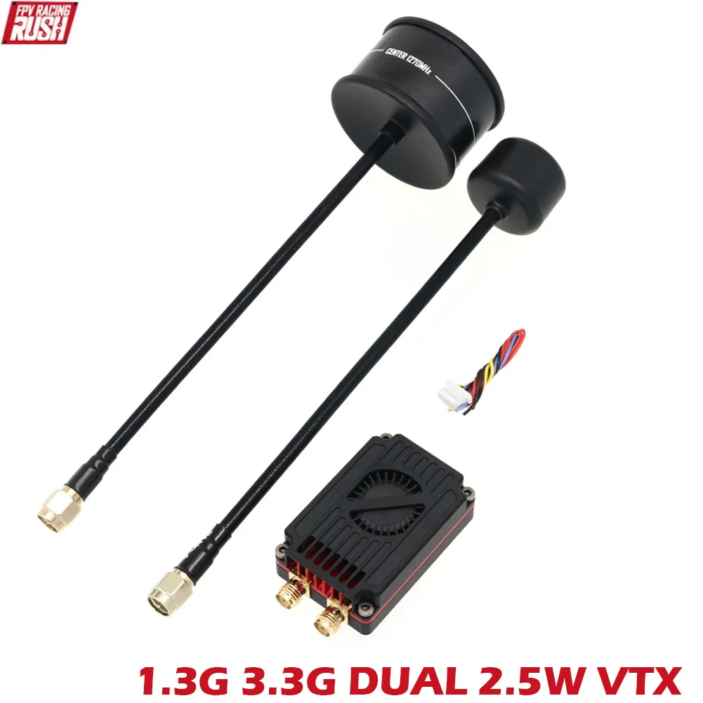 RUSHFPV 1.3G/3.3G Dual Band 2.5W VTX High Power Video Audio Transmitter Module with SMA Antenna for Long Range FPV Drones
RUSHFPV 1.3G/3.3G Dual Band 2.5W VTX High Power Video Audio Transmitter Module with SMA Antenna for Long Range FPV Drones