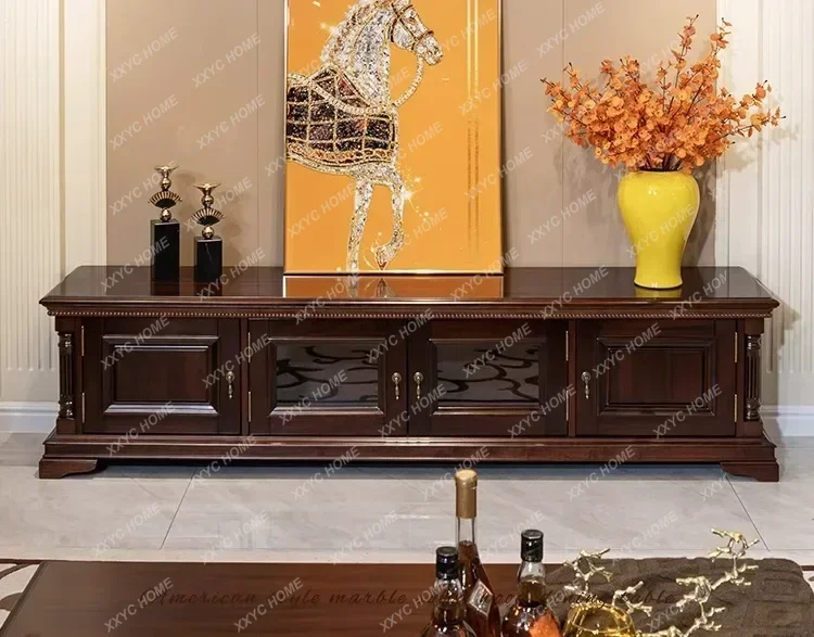 NN solid wood TV cabinet retro walnut living room coffee table combination luxury storage floor cabinet
NN solid wood TV cabinet retro walnut living room coffee table combination luxury storage floor cabinet