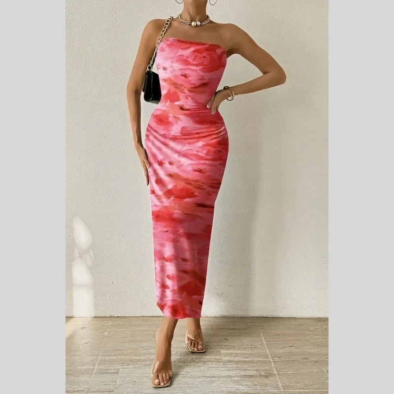 Women's Flower Printed Maxi Tubeless Dress Summer Vacation Off Shoulder Slim Beach Floor Length Long Dress Y2k Bohemia Robe
Women's Flower Printed Maxi Tubeless Dress Summer Vacation Off Shoulder Slim Beach Floor Length Long Dress Y2k Bohemia Robe