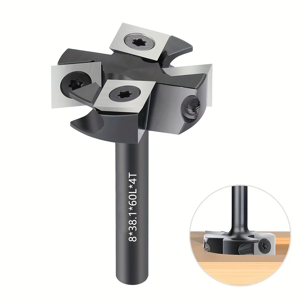 CNC milling cutter, 4-flute planer surface milling drill bit, 8mm shank, wood carbide plate flattening drill bit
CNC milling cutter, 4-flute planer surface milling drill bit, 8mm shank, wood carbide plate flattening drill bit