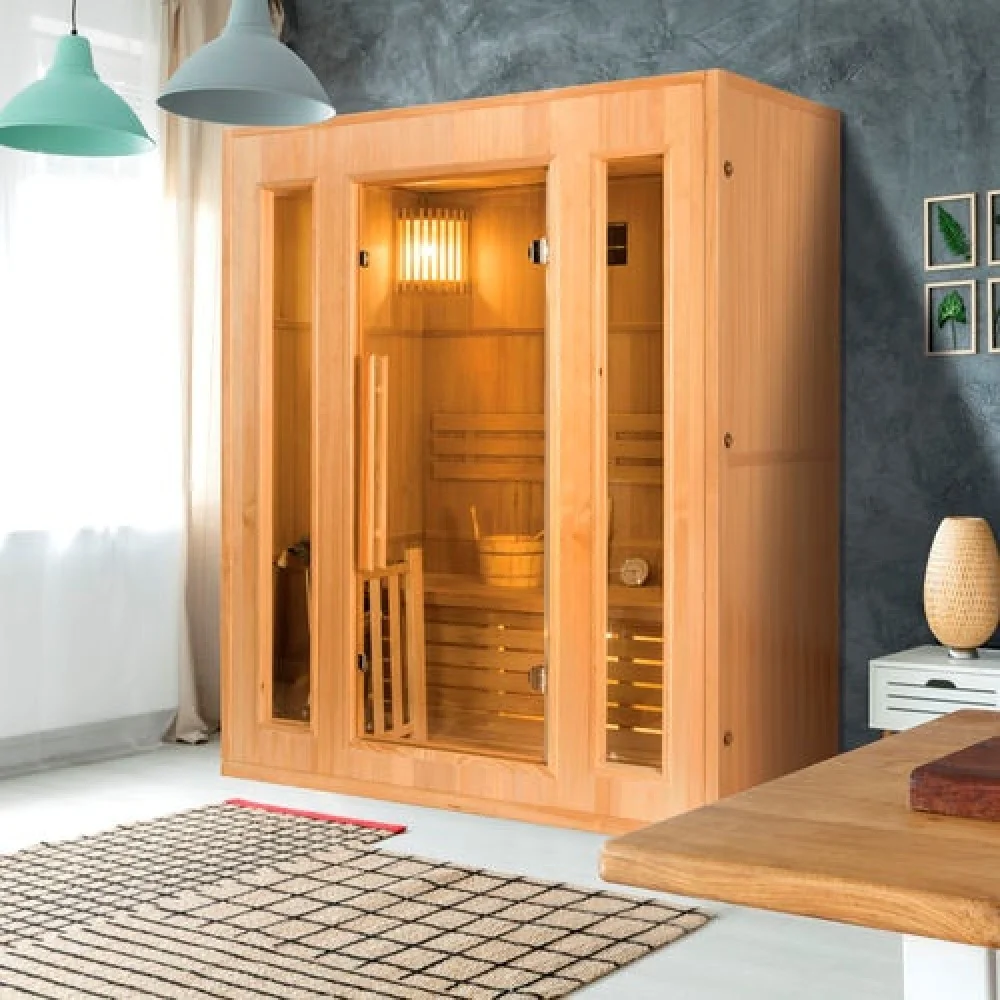 Affordable 2-4 Person Sauna Room for Bathroom with Shower Cabin and 35kw Heater
Affordable 2-4 Person Sauna Room for Bathroom with Shower Cabin and 35kw Heater