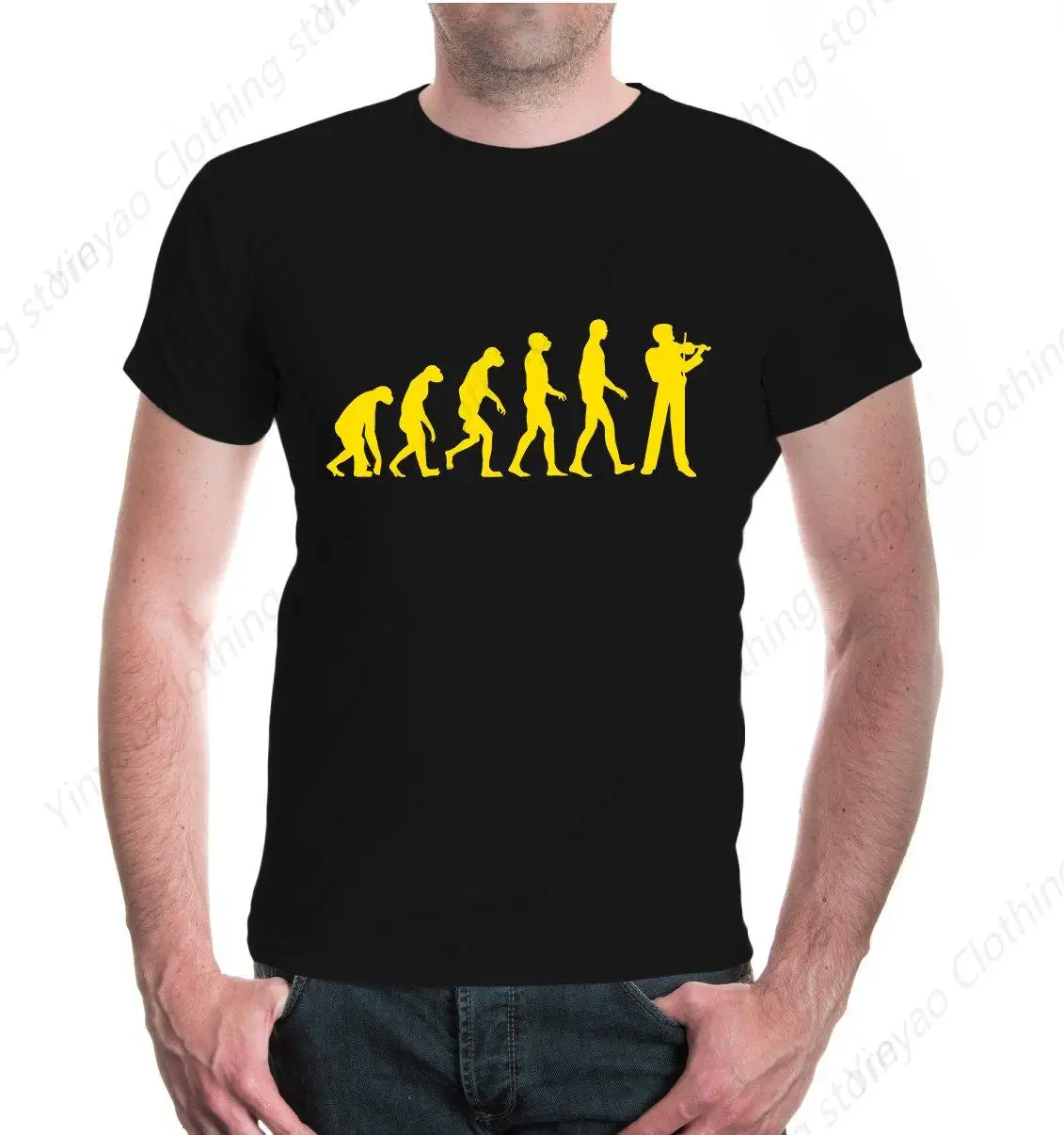 The Evolution Of Violin Printed Fun T-Shirt Black Pure Cotton Casual Men'S Shirt Cool Clothes 
The Evolution Of Violin Printed Fun T-Shirt Black Pure Cotton Casual Men'S Shirt Cool Clothes