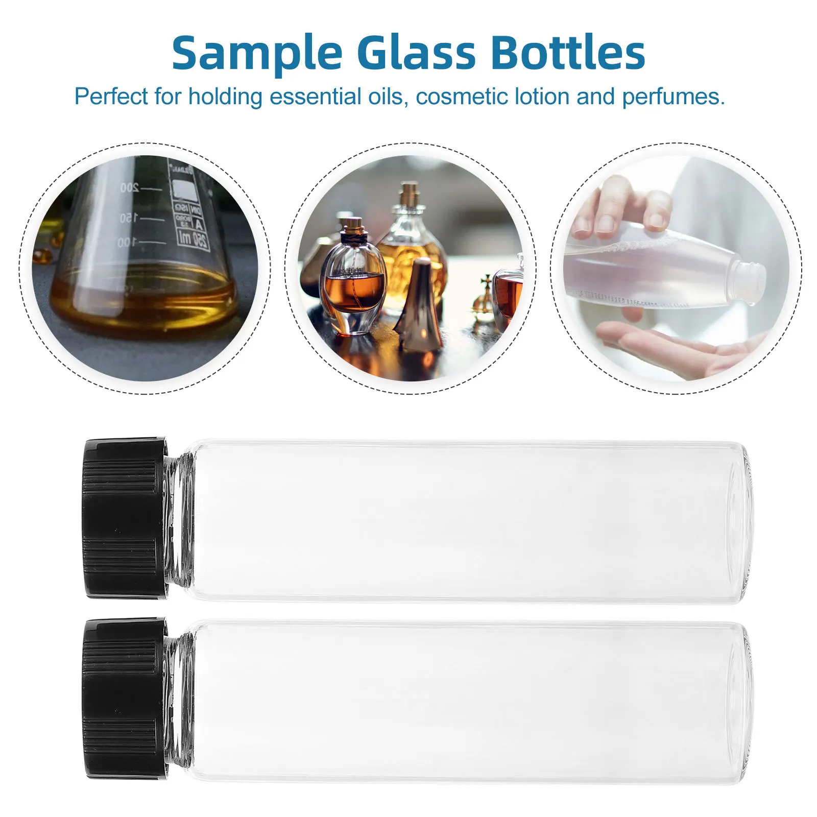 12Pcs Sample Clear Glass Bottles Transparent Vials with Lid Leak Proof and Stable Refillable Storage for Essential Oils and Lab
12Pcs Sample Clear Glass Bottles Transparent Vials with Lid Leak Proof and Stable Refillable Storage for Essential Oils and Lab