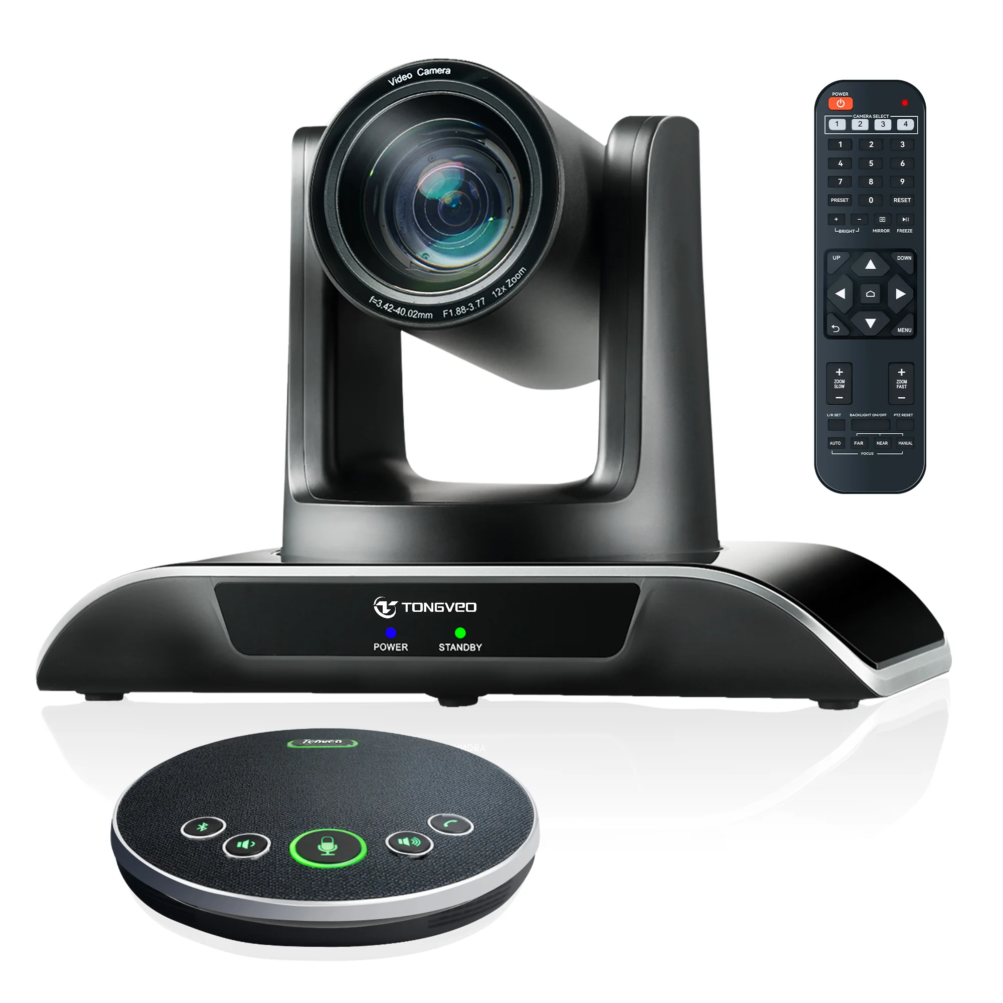 Tongveo Video Conferencing Kit 12X Optical Zoom USB3.0+HD-M1 4K PTZ Conference Camera Wireless BT Speakerphone
Tongveo Video Conferencing Kit 12X Optical Zoom USB3.0+HD-M1 4K PTZ Conference Camera Wireless BT Speakerphone