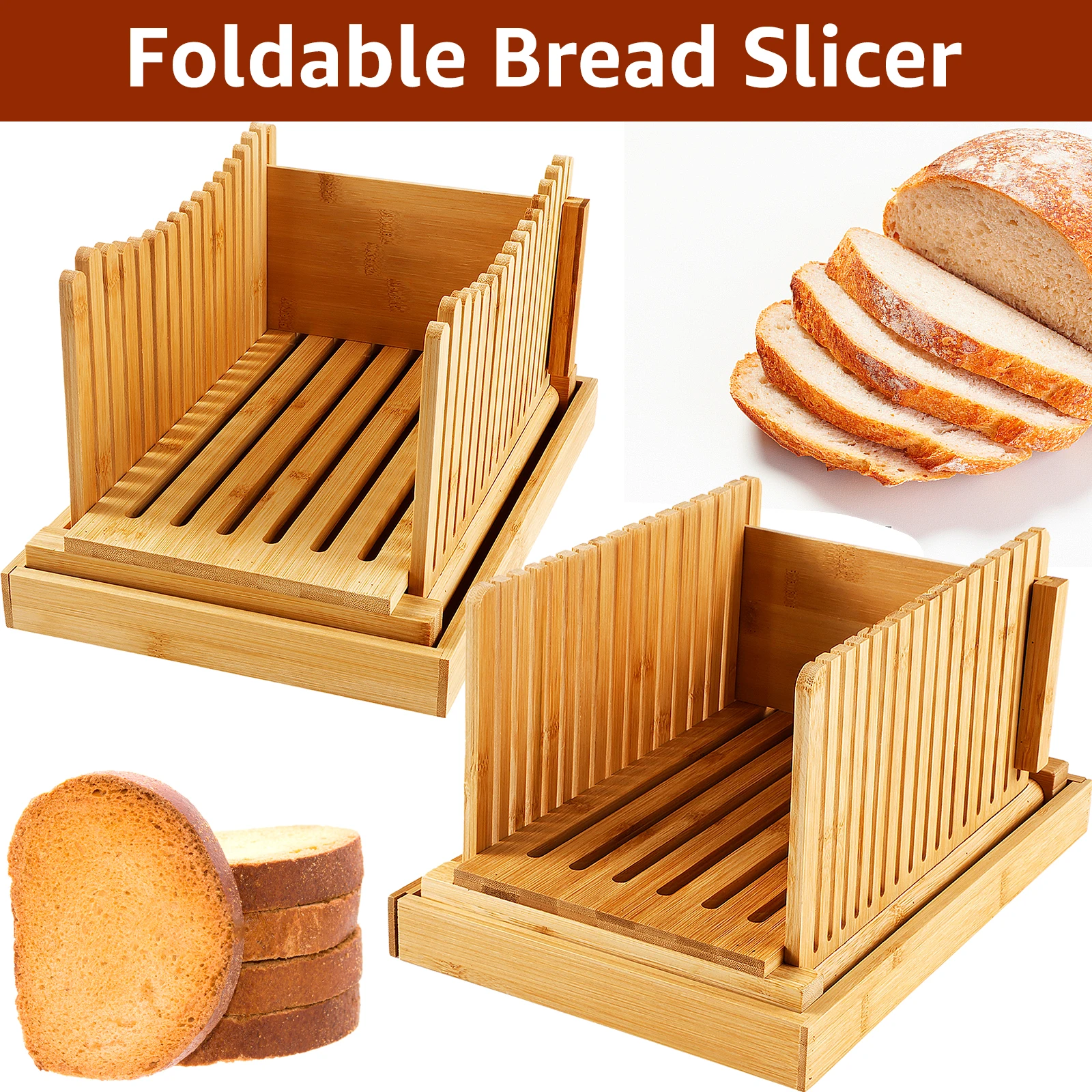 Bread Slicer Guide Foldable Toast Bread Slicer with Crumb Tray Portable Loaf Slicer Cutter Kitchen Gadgets
Bread Slicer Guide Foldable Toast Bread Slicer with Crumb Tray Portable Loaf Slicer Cutter Kitchen Gadgets