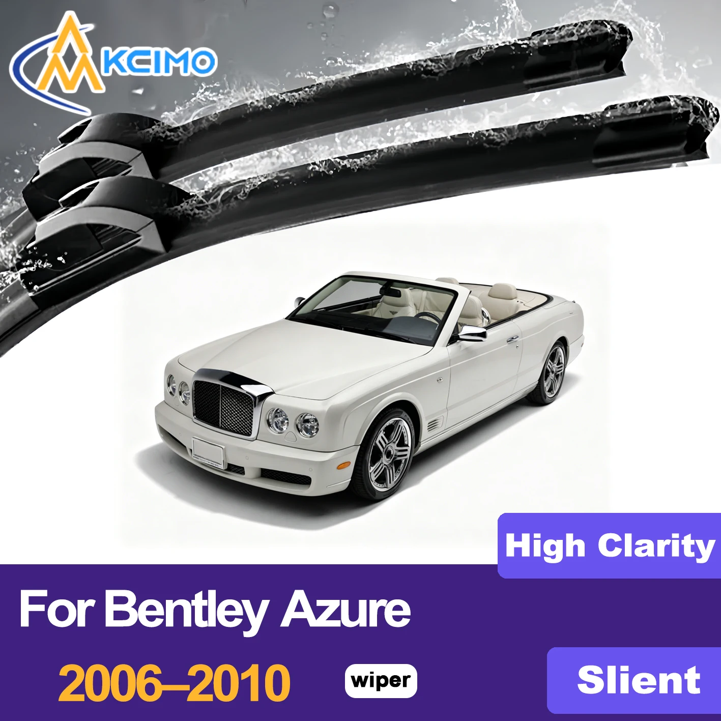 KCIMO 2PCS Front Windshield Wiper Blades For Bentley Azure 2006–2010, All Season Smooth Wiping Auto Replacement Parts
KCIMO 2PCS Front Windshield Wiper Blades For Bentley Azure 2006–2010, All Season Smooth Wiping Auto Replacement Parts