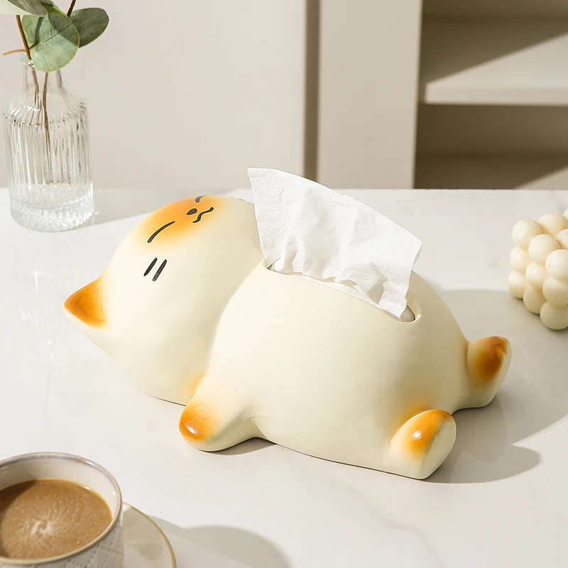 Lying flat cat creative tissue box, napkin paper box, home living room desktop paper box, light luxury high-end paper towel stor
Lying flat cat creative tissue box, napkin paper box, home living room desktop paper box, light luxury high-end paper towel stor