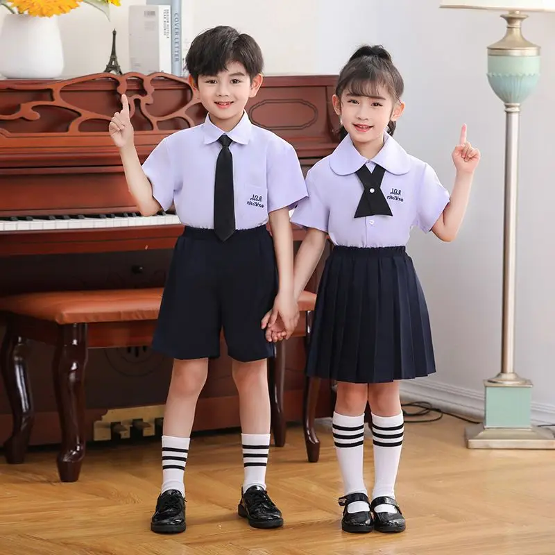 Summer Girl Boy Clothing Sets Korean Fashion Toddler Kids Navy School Style Tees Shorts skirt 2pcs Outfit Children Casual Suits
Summer Girl Boy Clothing Sets Korean Fashion Toddler Kids Navy School Style Tees Shorts skirt 2pcs Outfit Children Casual Suits