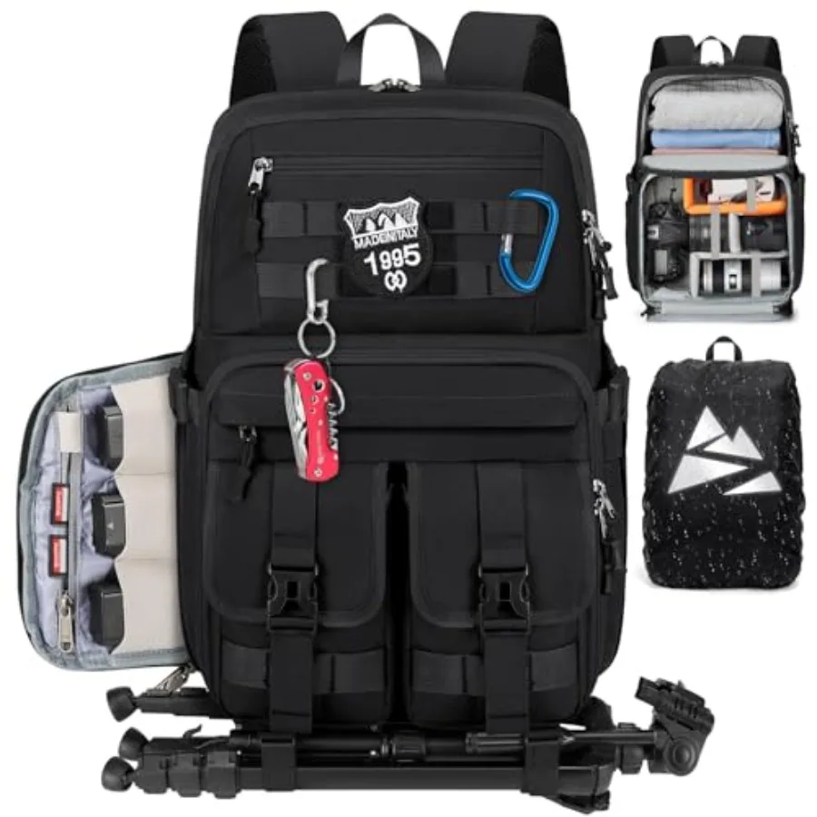 Camera Bag Backpack for DSLR/SLR/Mirrorless Camera Bags for Photographers 15.6 Inch Waterproof Tactical Photography Case with R
Camera Bag Backpack for DSLR/SLR/Mirrorless Camera Bags for Photographers 15.6 Inch Waterproof Tactical Photography Case with R