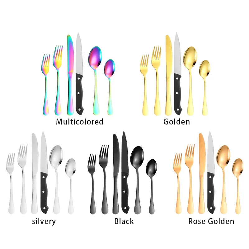  Набор посуды из нержавеющей стали, 48 предметов, набор столовых приборов на 8 человек с ножками для стейка, обеденная вилка, ложка, цветная коробка для домашней вечеринки
Набор посуды из нержавеющей стали, 48 предметов, набор столовых приборов на 8 человек с ножками для стейка, обеденная вилка, ложка, цветная коробка для домашней вечеринки 