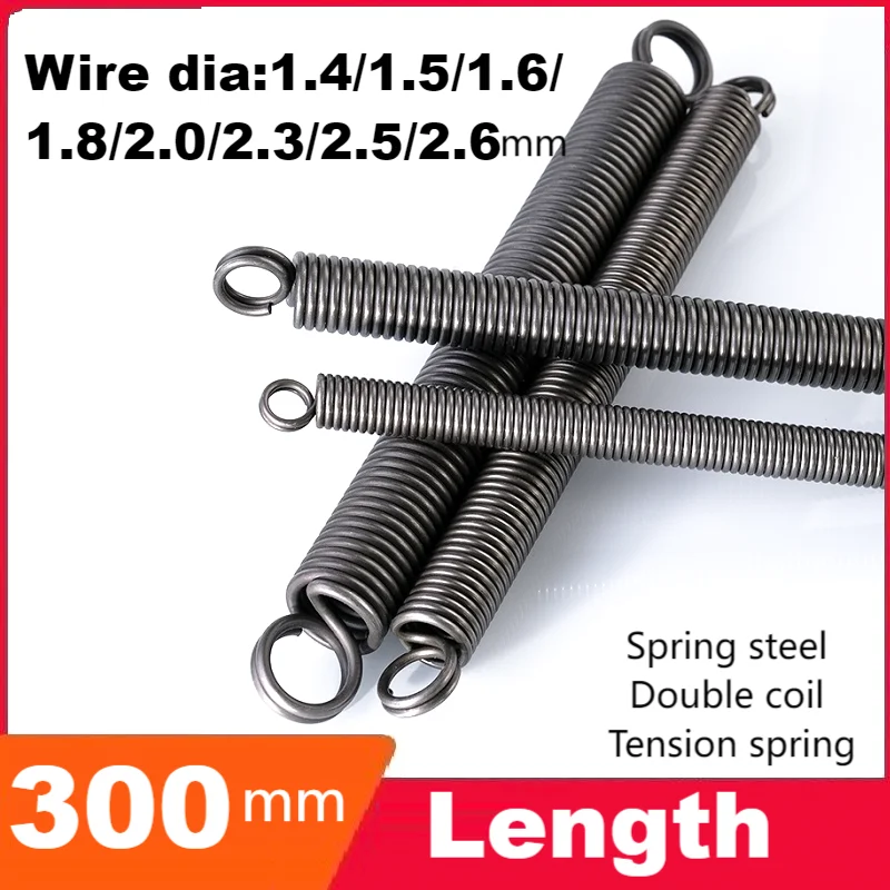 spring steel Closed loop - double loop Stretch spring,Wire Dia1.4-2.6mm,Length300mm Double coil L-shaped tension spring
spring steel Closed loop - double loop Stretch spring,Wire Dia1.4-2.6mm,Length300mm Double coil L-shaped tension spring