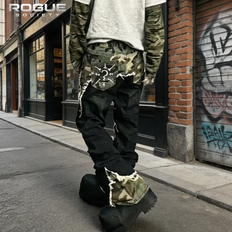 New Summer HipHop Retro Streetwear Unisex Camo Patchwork Ripped Jeans Men High Street Pants Raw Edge Y2k Grunge Harajuku Clothes
New Summer HipHop Retro Streetwear Unisex Camo Patchwork Ripped Jeans Men High Street Pants Raw Edge Y2k Grunge Harajuku Clothes