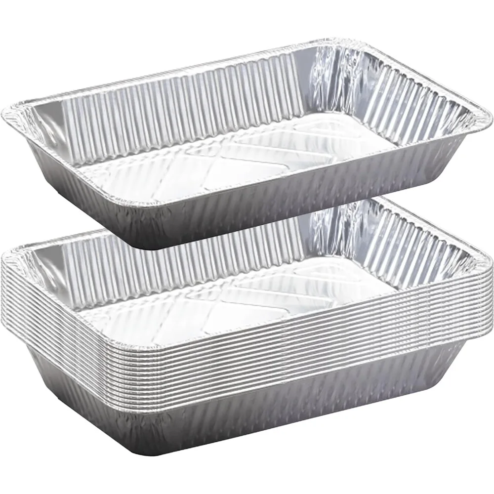 Sterno Aluminum Foil Pans, Full Size, Large Disposable Foil Trays (21 x13) for Chafing, Baking, Catering (15ct)
Sterno Aluminum Foil Pans, Full Size, Large Disposable Foil Trays (21 x13) for Chafing, Baking, Catering (15ct)