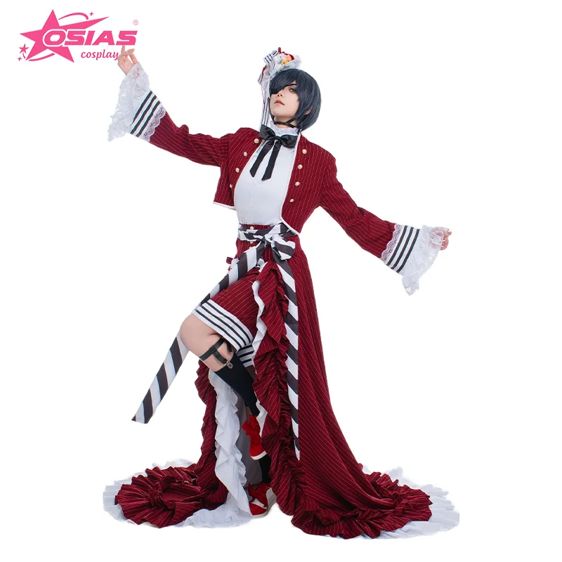 OSIAS Ciel Phantomhive Cosplay Costume Set Ciel Phantomhive wig Ciel Phantomhive shoes Ciel Phantomhive Long Red Dress Black Bu
OSIAS Ciel Phantomhive Cosplay Costume Set Ciel Phantomhive wig Ciel Phantomhive shoes Ciel Phantomhive Long Red Dress Black Bu