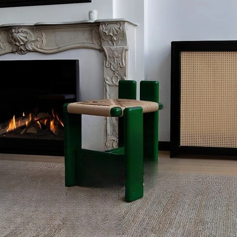 Medieval woven dining chair hemp rope stool rattan small chair makeup chair retro style
Medieval woven dining chair hemp rope stool rattan small chair makeup chair retro style