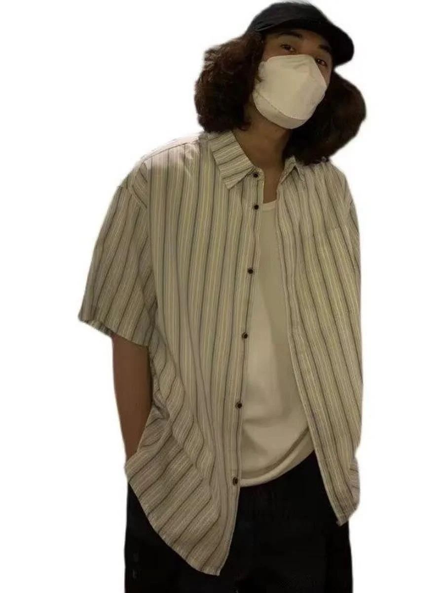 Summer Large Size 250 Pounds 2026 New Retro Striped Shirt Loose Lazy Style Layered Short Sleeve Shirt Coat for Men Casual Wear
Summer Large Size 250 Pounds 2026 New Retro Striped Shirt Loose Lazy Style Layered Short Sleeve Shirt Coat for Men Casual Wear