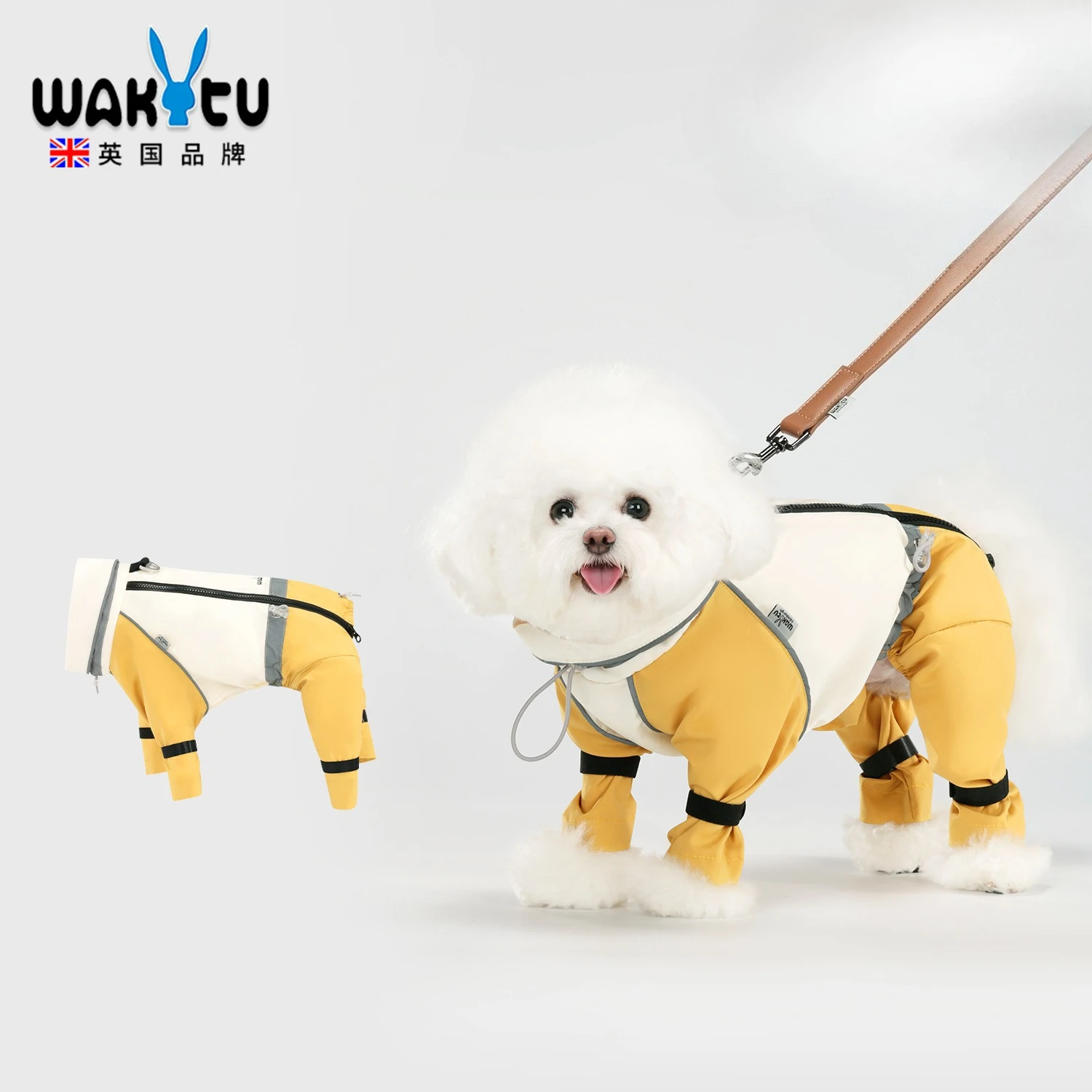 Wakytu Dog Clothes Spring Summer Plain Weave Polyester Can Lead Pets Out Anti-dirty Four-legged Clothing Waterproof Dog Jacket
Wakytu Dog Clothes Spring Summer Plain Weave Polyester Can Lead Pets Out Anti-dirty Four-legged Clothing Waterproof Dog Jacket
