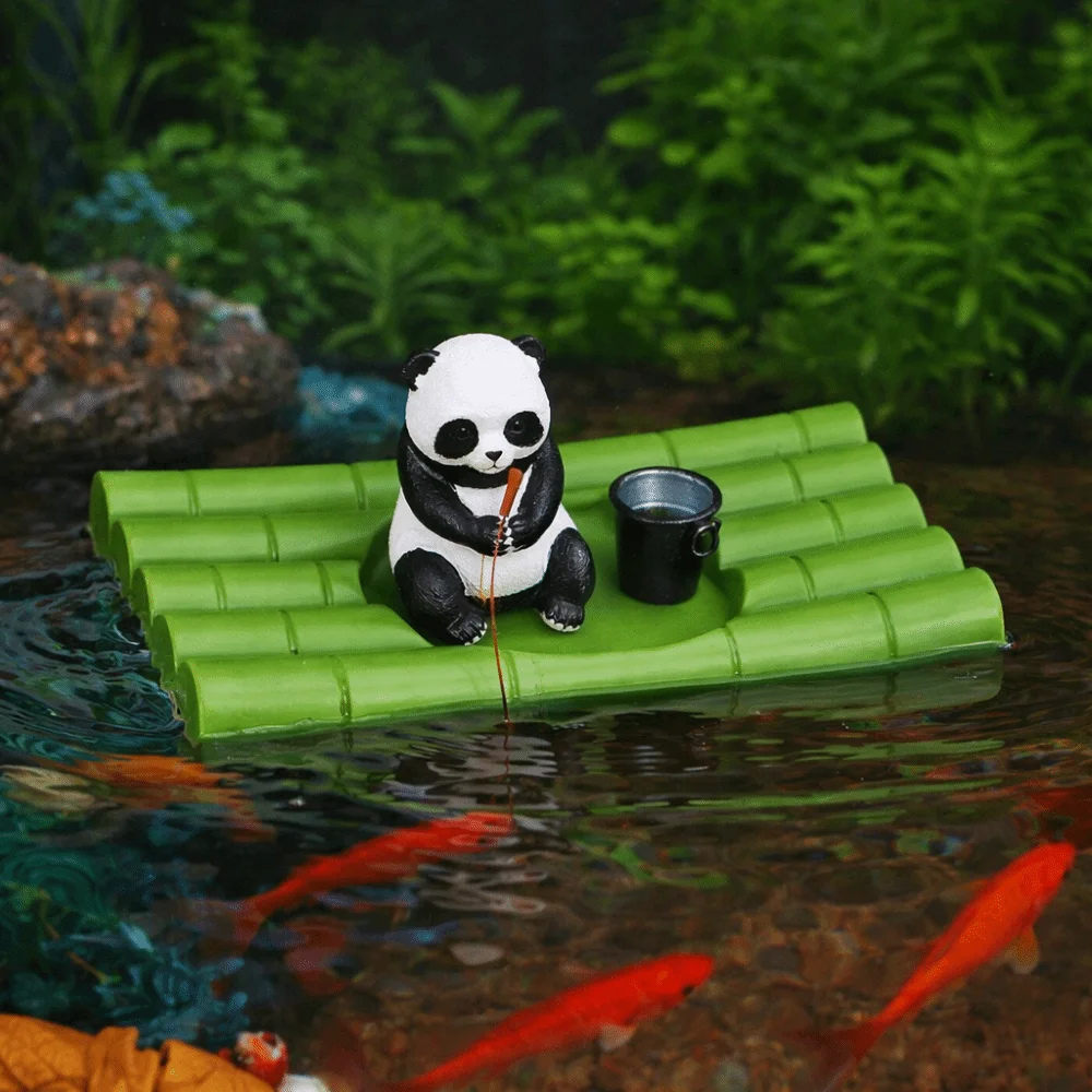Creative Realistic Aquarium Bamboo Raft Decor Mini Auto-Floating Panda Fishing Raft Handmade Plastic Fishing Ornament Terrarium
Creative Realistic Aquarium Bamboo Raft Decor Mini Auto-Floating Panda Fishing Raft Handmade Plastic Fishing Ornament Terrarium