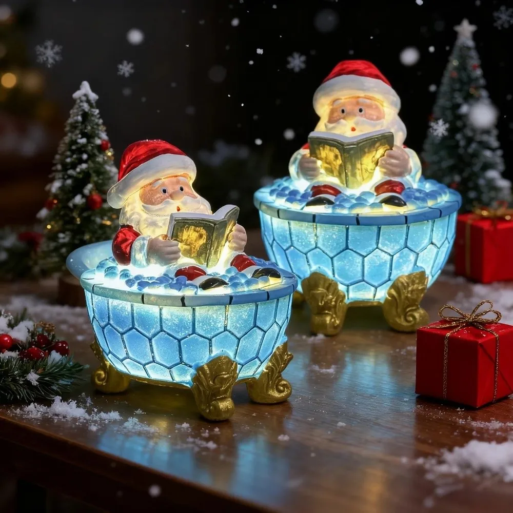 Resin Christmas Santa Bubble Bath Lamp Handicrafts Small Santa Night Light Party Decoration Christmas Decorative Light
Resin Christmas Santa Bubble Bath Lamp Handicrafts Small Santa Night Light Party Decoration Christmas Decorative Light