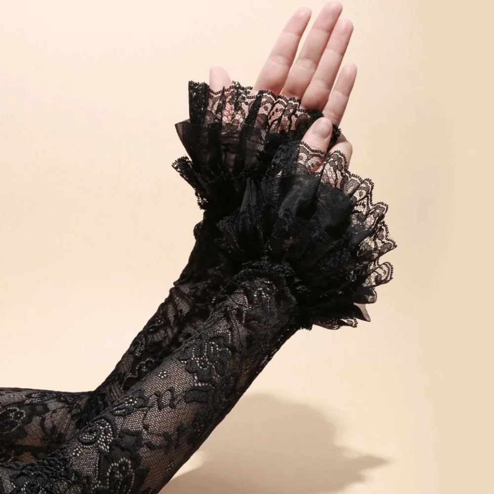 Sweet Elastic Lace Ice Silk Sleeves Hollow Mesh Sun Protection Sleeve UV Insulation Anti-UV Long Sleeved Arm Cover Outdoor Sport
Sweet Elastic Lace Ice Silk Sleeves Hollow Mesh Sun Protection Sleeve UV Insulation Anti-UV Long Sleeved Arm Cover Outdoor Sport