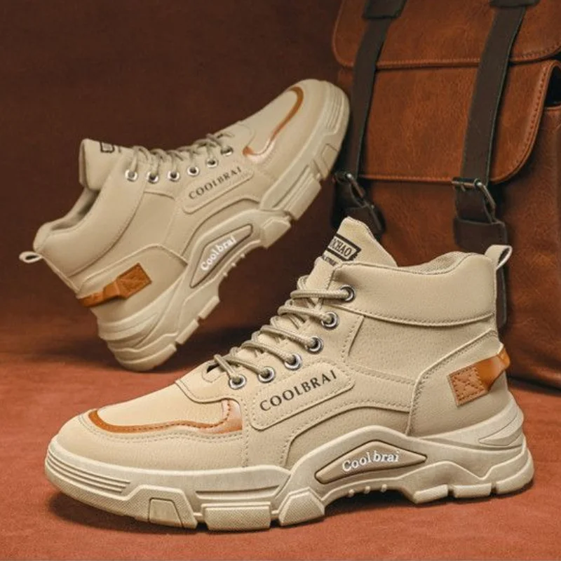 Men's High Top Boots Platform Casual Shoes Non Slip Comfortable Hiking Boots for Men Outdoor Working Shoes Lace-up Ankle Boots
Men's High Top Boots Platform Casual Shoes Non Slip Comfortable Hiking Boots for Men Outdoor Working Shoes Lace-up Ankle Boots