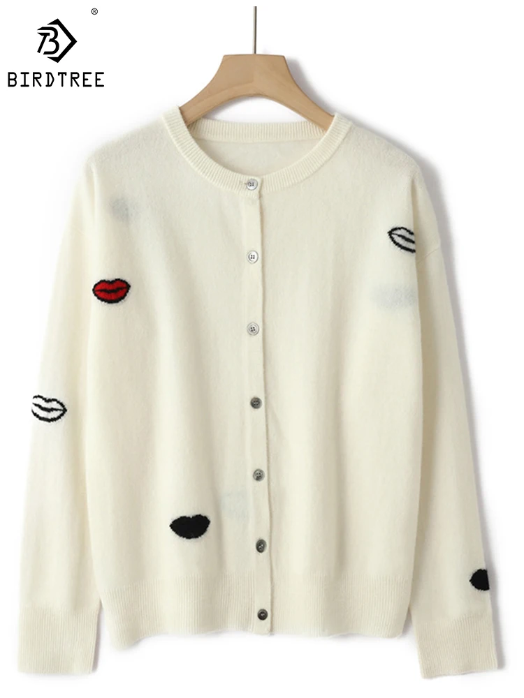Birdtree 100% Wool French Cardigan Sweater V-neck Solid Color Long Sleeve Classic Elegant Temperament Commute Knit T30401QD
Birdtree 100% Wool French Cardigan Sweater V-neck Solid Color Long Sleeve Classic Elegant Temperament Commute Knit T30401QD