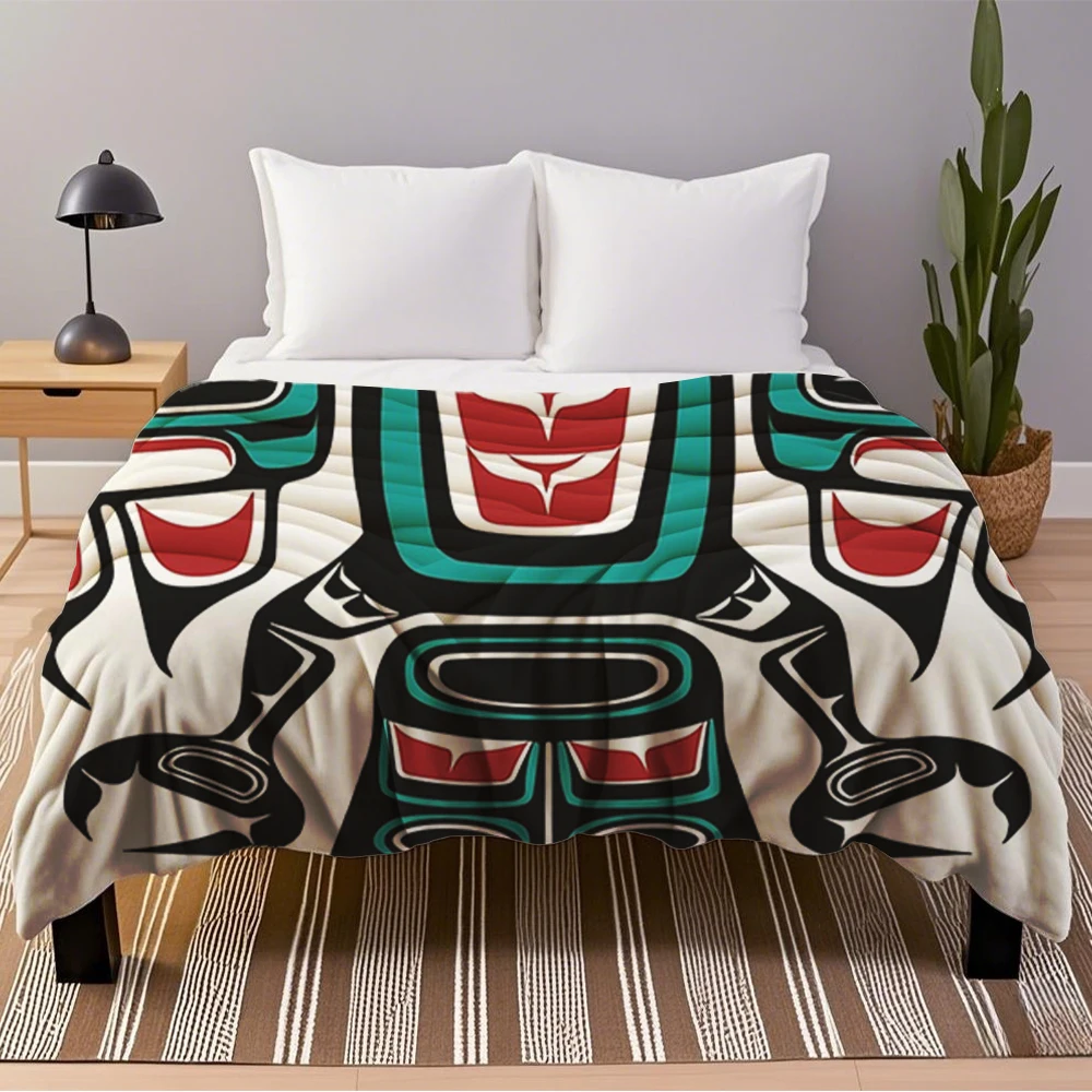 Quality Flannel Soft Blanket Haida Tlingit Native Simple Modern Travel Blanket Decorative Throw Breathable Hypoallergenic
Quality Flannel Soft Blanket Haida Tlingit Native Simple Modern Travel Blanket Decorative Throw Breathable Hypoallergenic
