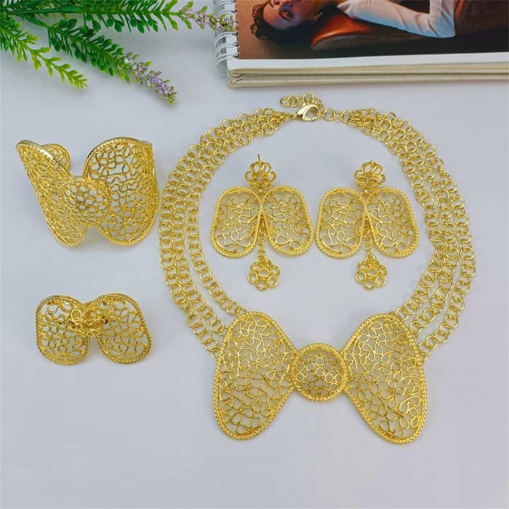 EMMA Dubai Gold Plated Jewelry Women Necklace Earrings Bracelet Ring Luxury Bridal Jewelry Party Accessories Free Shipping
EMMA Dubai Gold Plated Jewelry Women Necklace Earrings Bracelet Ring Luxury Bridal Jewelry Party Accessories Free Shipping