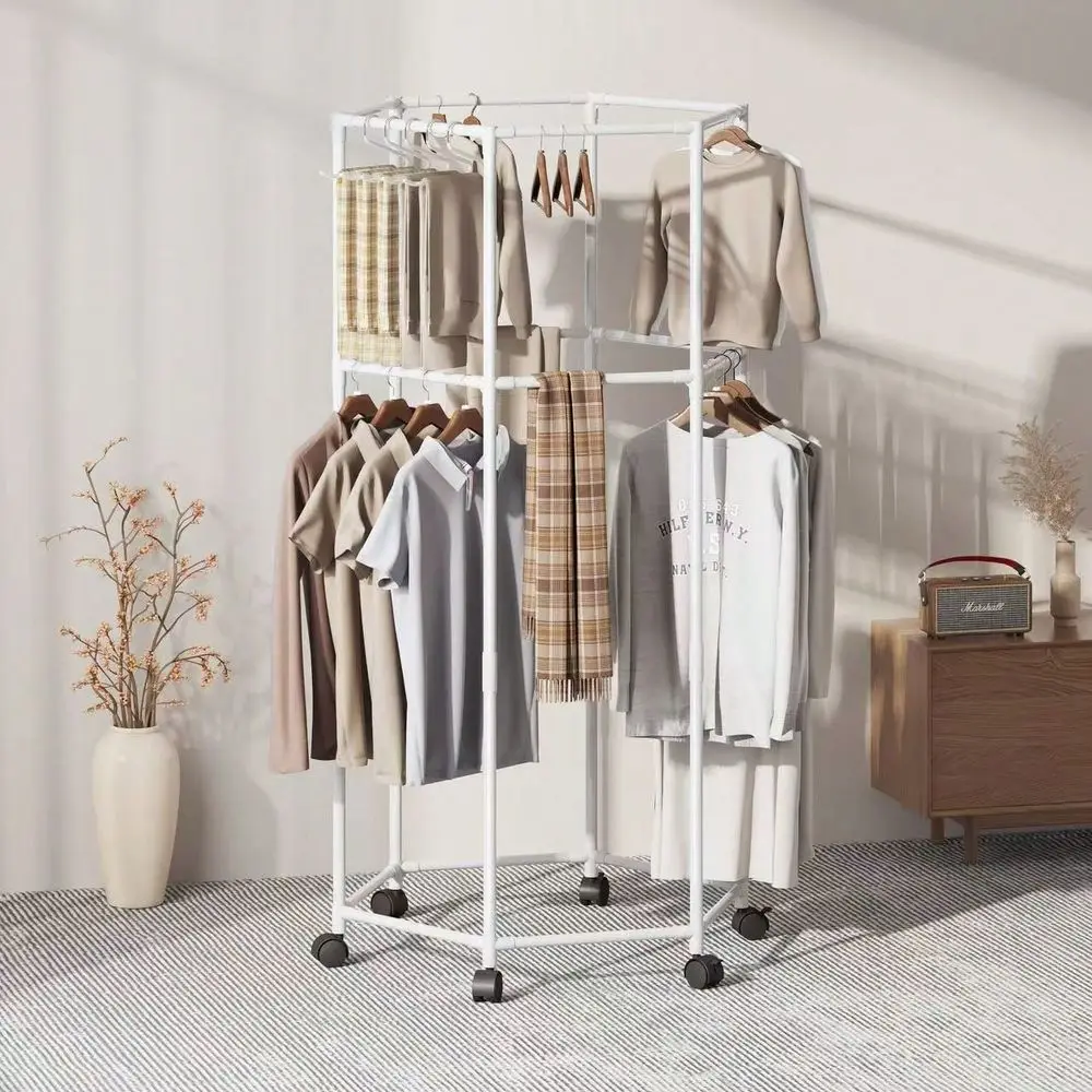 Rack For Handing, Rod Garment Rolling Closet Clothing Organizer, Chrome
Rack For Handing, Rod Garment Rolling Closet Clothing Organizer, Chrome