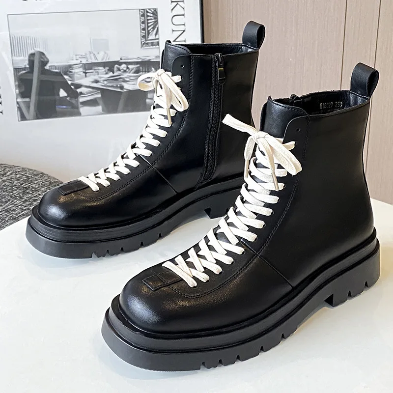 men's fashion high top motorcycle boots brand designer lace-up shoes cowboy genuine leather boot platform long botas hombre male
men's fashion high top motorcycle boots brand designer lace-up shoes cowboy genuine leather boot platform long botas hombre male