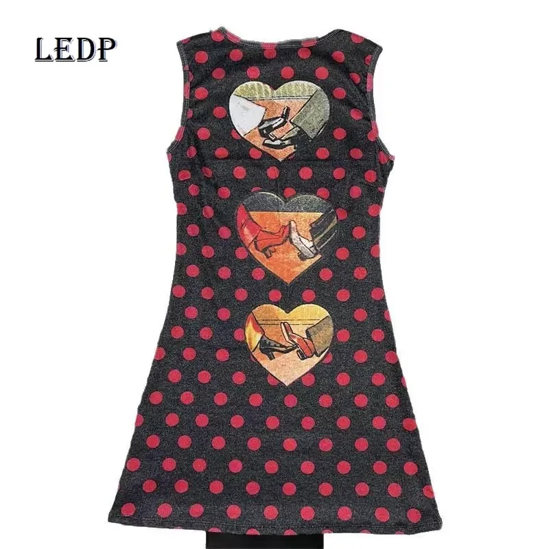 Slimming Cute Polka Dot Heart Print Women's Dress American Retro New Short Sweet Cool Hot Girl Sleeveless Vest Dresses Ladies 
Slimming Cute Polka Dot Heart Print Women's Dress American Retro New Short Sweet Cool Hot Girl Sleeveless Vest Dresses Ladies