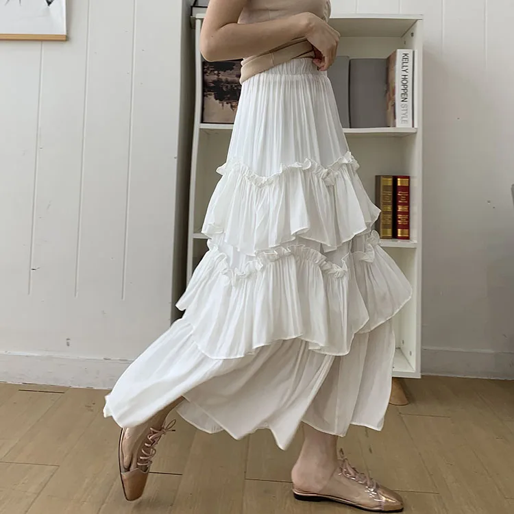 Korean Sle High Waist f Skirt Women's Summer Faion Slimming Gored Skirt Elastic Waist Long Cake Skirt A-Line Dr
Korean Sle High Waist f Skirt Women's Summer Faion Slimming Gored Skirt Elastic Waist Long Cake Skirt A-Line Dr