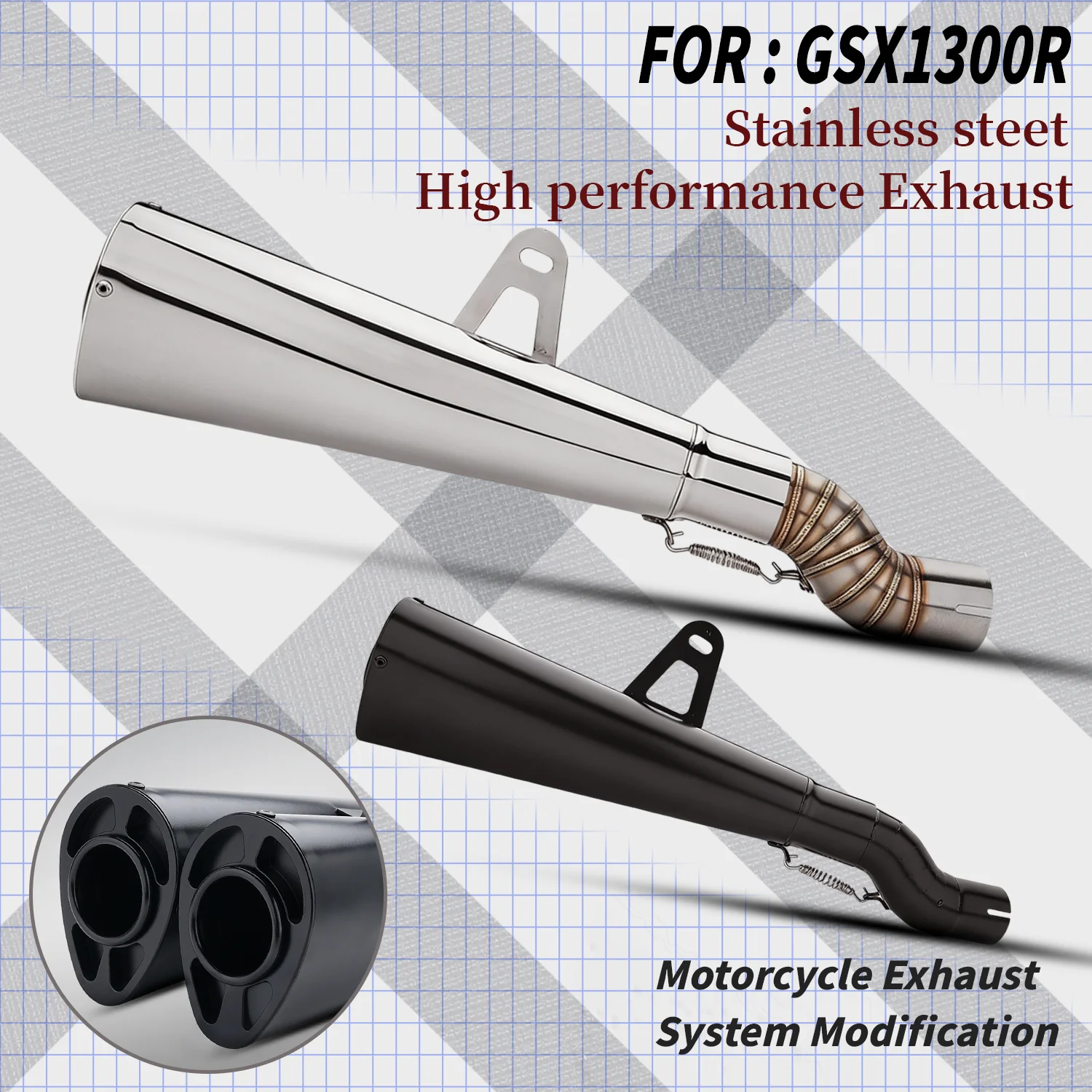 For Hayabusa GSXR1300 GSXR 1300 2021-2024 Motocross Exhaust Tip Motorcycle Muffler Mid-line Pipe Escape exhaust
For Hayabusa GSXR1300 GSXR 1300 2021-2024 Motocross Exhaust Tip Motorcycle Muffler Mid-line Pipe Escape exhaust