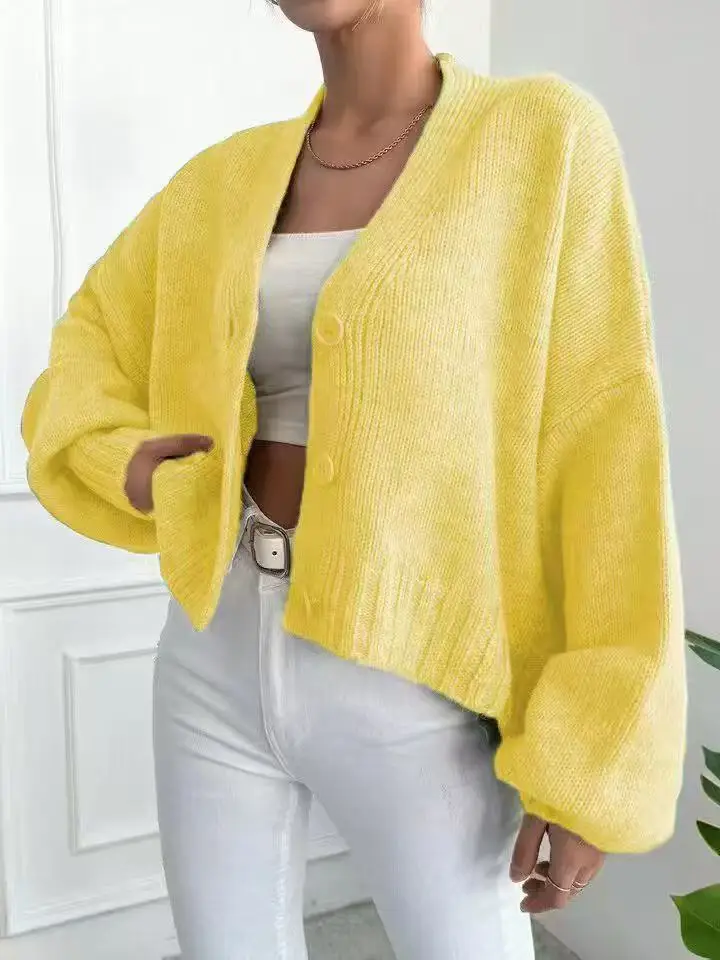 Cozy & Stylish. This textured, relaxed-fit cardigan with V-neck and balloon sleeves is your go-to for chic comfort.
Cozy & Stylish. This textured, relaxed-fit cardigan with V-neck and balloon sleeves is your go-to for chic comfort.