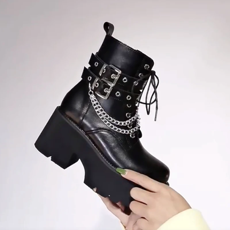 New Fashion Brand Platform Women's Boots Zipper Ankle Booties High Heel Motorcycle Boots for Ladies Thick Sole Sexy Shoes
New Fashion Brand Platform Women's Boots Zipper Ankle Booties High Heel Motorcycle Boots for Ladies Thick Sole Sexy Shoes