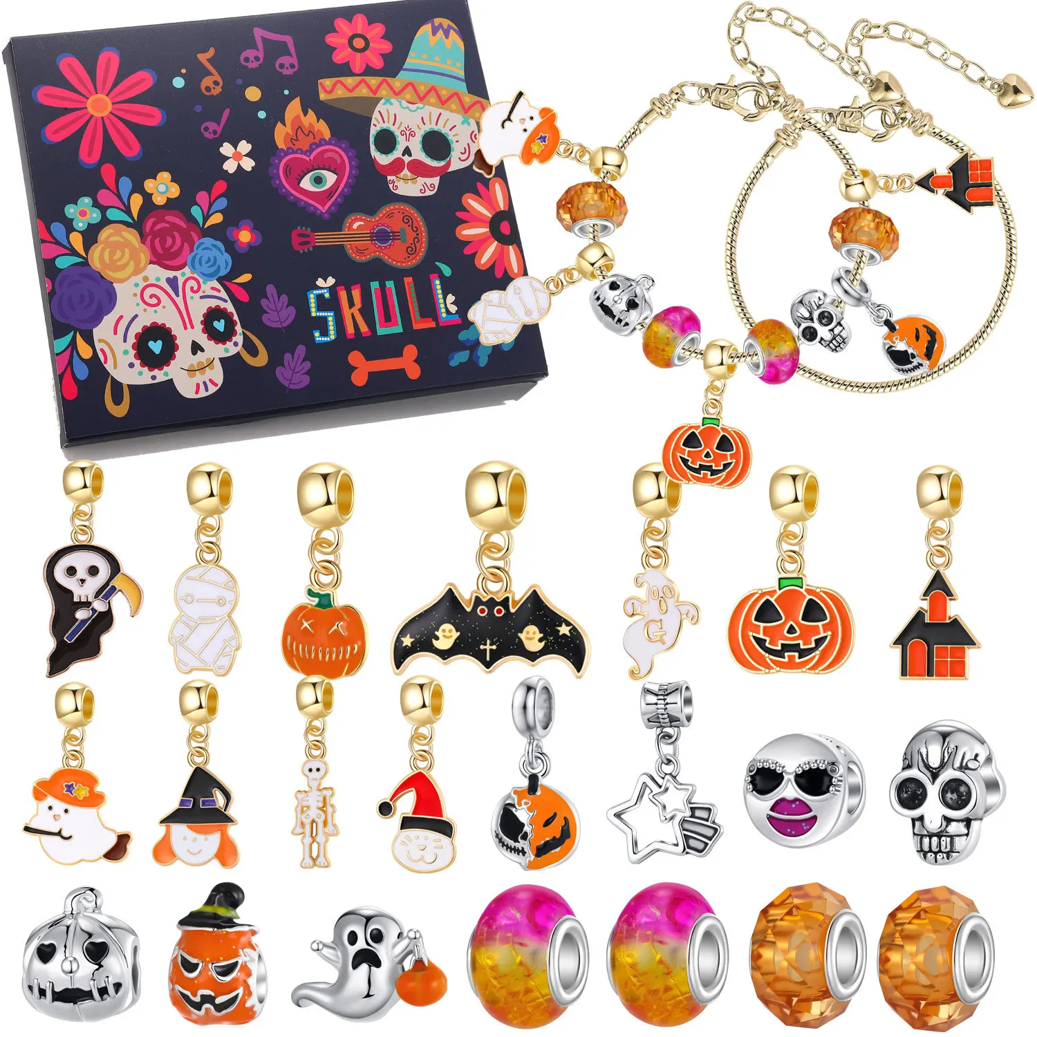 Halloween Jewelry Advent Calendar Charm Bracelet Bead Bulk Set Advent Calendar Jewelry DIY Making Kit Halloween Horror Favors
Halloween Jewelry Advent Calendar Charm Bracelet Bead Bulk Set Advent Calendar Jewelry DIY Making Kit Halloween Horror Favors