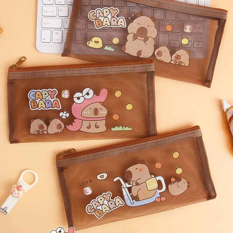 1pcs Capybara Pencil Cases Cartoon Cute Pen Bags Kawaii Zipper Pencil Case Students Stationery School Office Supplies Gifts
1pcs Capybara Pencil Cases Cartoon Cute Pen Bags Kawaii Zipper Pencil Case Students Stationery School Office Supplies Gifts
