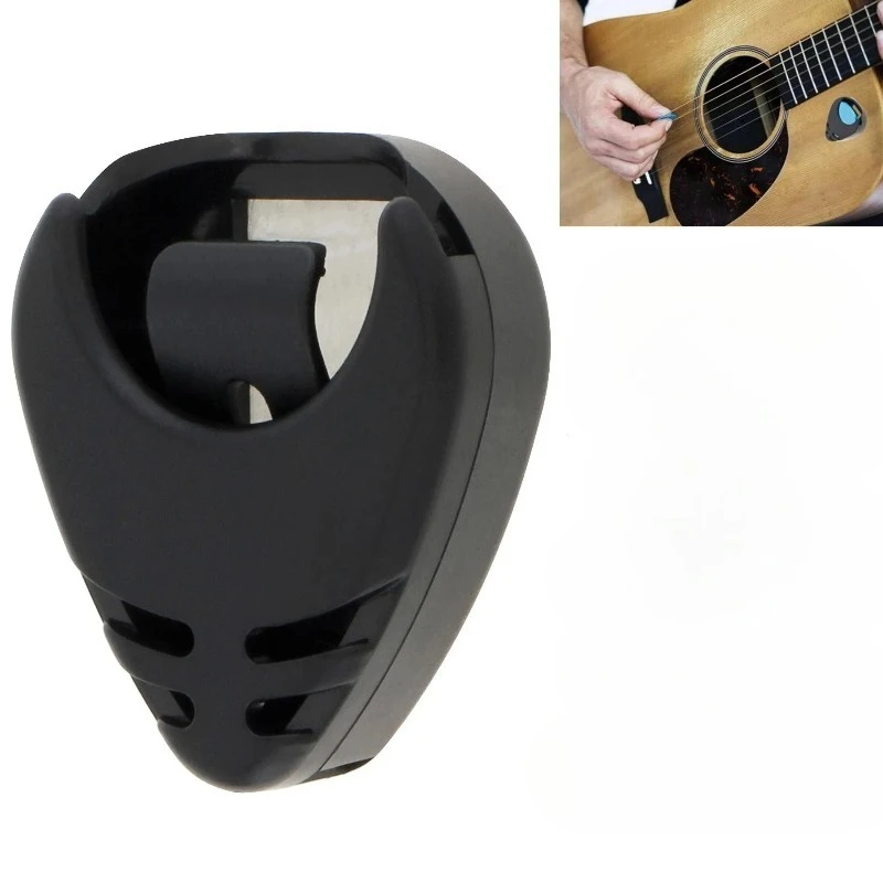 Black Plastic Stick on Guitar Pick Holder for Acoustic Ukulele / Guitar / Bass with Adhesive Back, Convenient Picks Placement
Black Plastic Stick on Guitar Pick Holder for Acoustic Ukulele / Guitar / Bass with Adhesive Back, Convenient Picks Placement