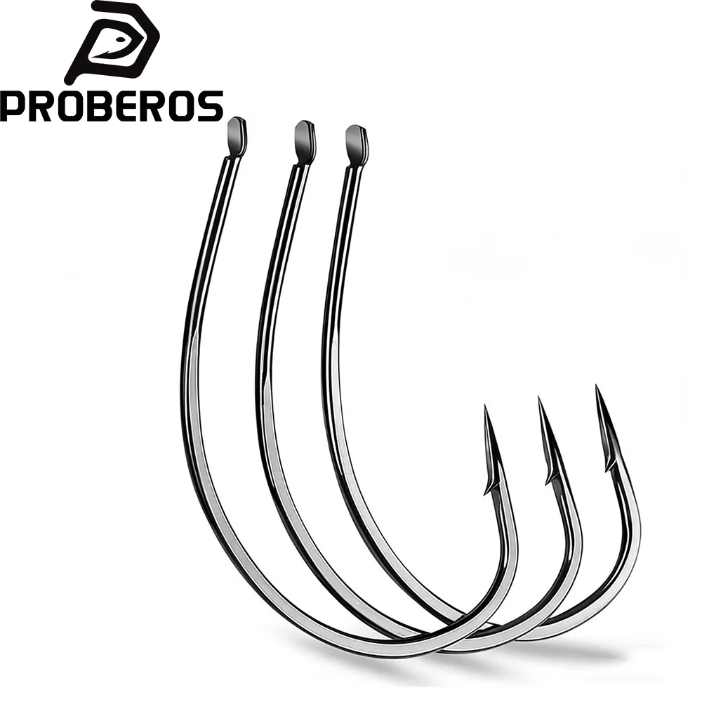 PROBEROS 10PCS Single Fishing Hooks 6#-7#-8#-9#-10# Wide Gap Fishhook High Carbon Steel Worm Barbed Hooks Bass Fishing Tackle
PROBEROS 10PCS Single Fishing Hooks 6#-7#-8#-9#-10# Wide Gap Fishhook High Carbon Steel Worm Barbed Hooks Bass Fishing Tackle