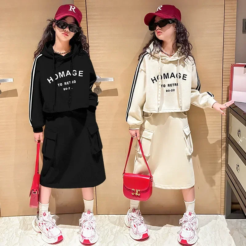 Girls Clothes Set Spring Autumn Fashion Hoodie Tops + Cargo Skirt 2pcs Children Suits Casual Teenage Clothing Kids Outfits
Girls Clothes Set Spring Autumn Fashion Hoodie Tops + Cargo Skirt 2pcs Children Suits Casual Teenage Clothing Kids Outfits
