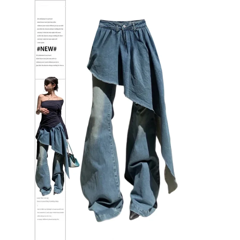 Women's Blue Y2k Skirt Jeans Harajuku Japanese 2000s Style Baggy Oversize Denim Trousers Vintage Jean Pants Trashy Clothes 2024
Women's Blue Y2k Skirt Jeans Harajuku Japanese 2000s Style Baggy Oversize Denim Trousers Vintage Jean Pants Trashy Clothes 2024