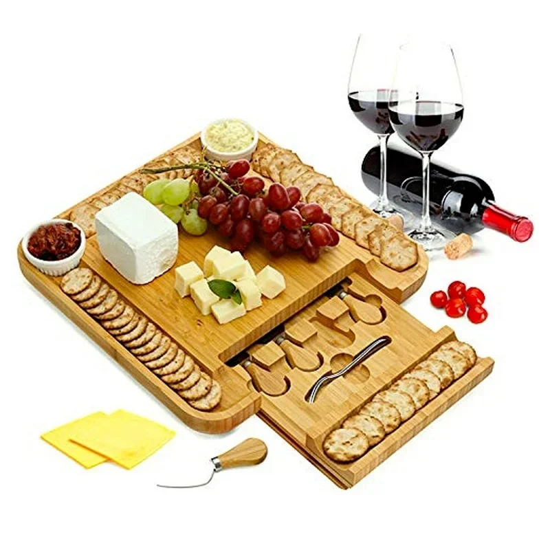 Breadboard Modern Simple Multifunctional Cutting board Creative Tableware With Drawer Household Bamboo Meat Board Cheese Board
Breadboard Modern Simple Multifunctional Cutting board Creative Tableware With Drawer Household Bamboo Meat Board Cheese Board