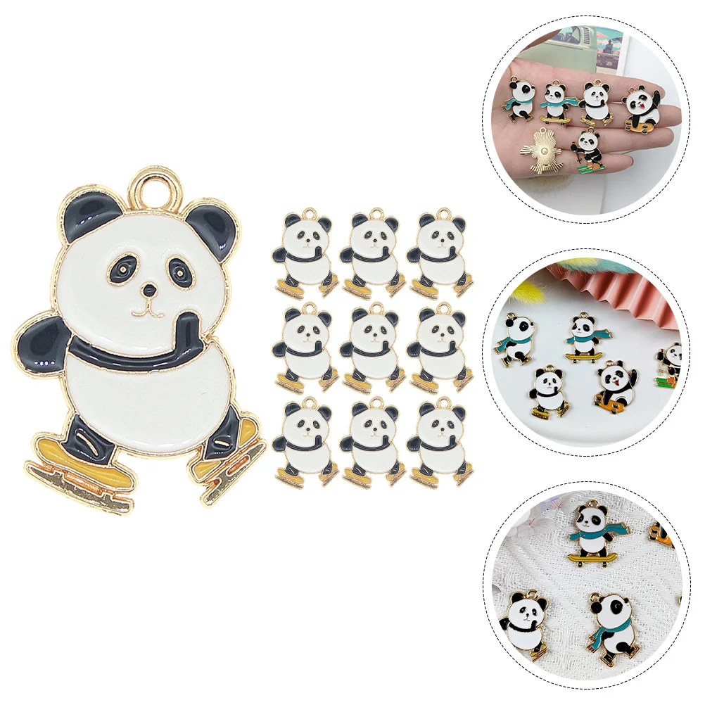 10 Pcs Earrings Panda Alloy Pendant Lovers Couples Keychains Multi-Function Animal Jewel Charms
10 Pcs Earrings Panda Alloy Pendant Lovers Couples Keychains Multi-Function Animal Jewel Charms