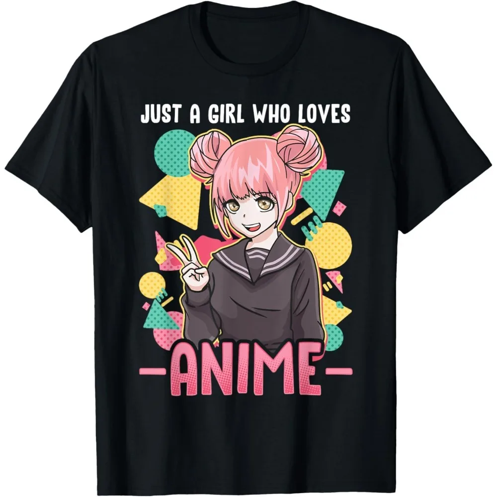 Anime Shirts Just A Girl Who Loves Anime T-Shirt Creative Pattern Print Tee Tops Women Summer Fashion Casual Short Sleeves
Anime Shirts Just A Girl Who Loves Anime T-Shirt Creative Pattern Print Tee Tops Women Summer Fashion Casual Short Sleeves
